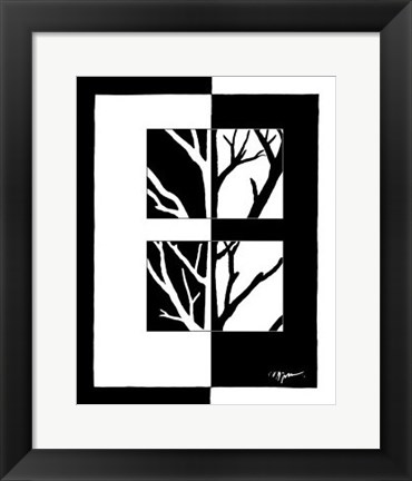 Framed Minimalist Tree II Print