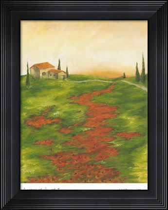 Framed Tuscany at Sunset II Print