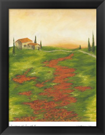 Framed Tuscany at Sunset II Print