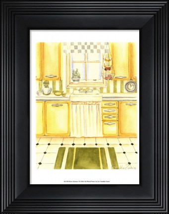 Framed Retro Kitchen I Print