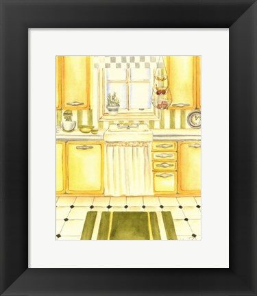 Framed Retro Kitchen I Print