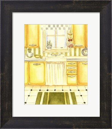 Framed Retro Kitchen I Print