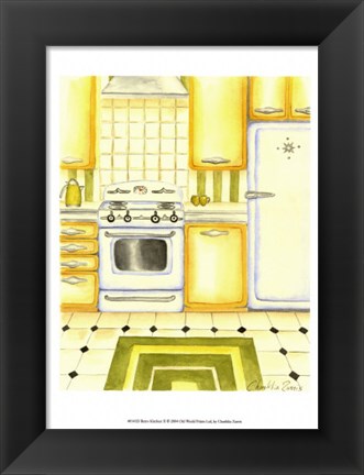Framed Retro Kitchen II Print
