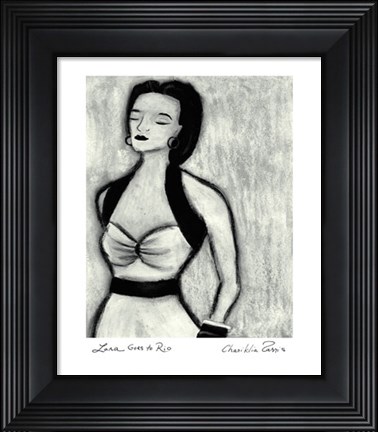 Framed Lana goes to Rio Print