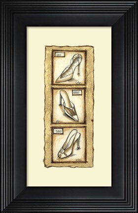 Framed Printed-Sepia Shoes I Print