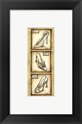 Framed Printed-Sepia Shoes I Print