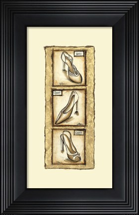 Framed Printed-Sepia Shoes II Print