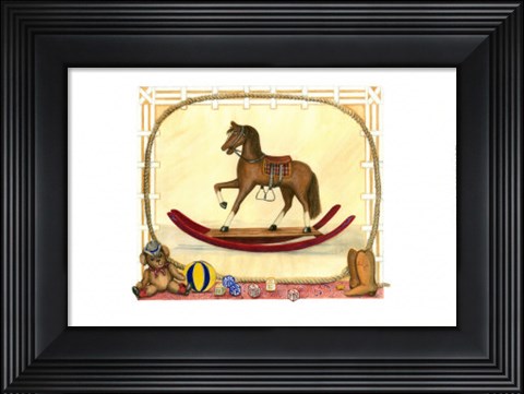 Framed Rocking Horse (D) I Print
