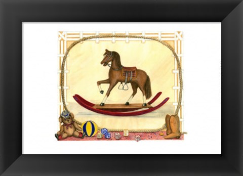 Framed Rocking Horse (D) I Print