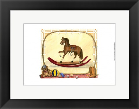 Framed Rocking Horse (D) I Print