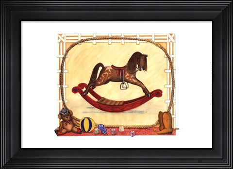 Framed Rocking Horse (D) II Print