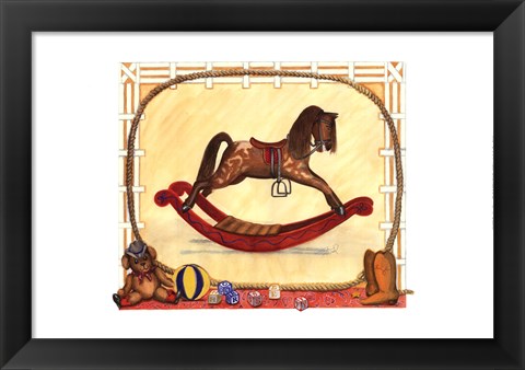 Framed Rocking Horse (D) II Print