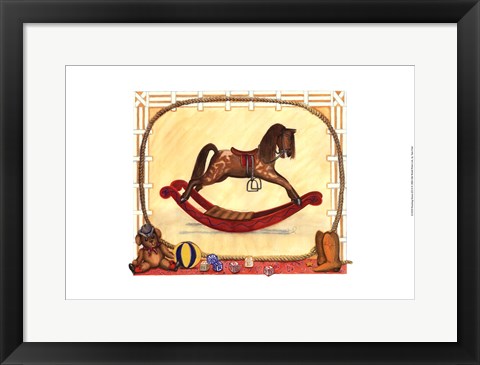 Framed Rocking Horse (D) II Print