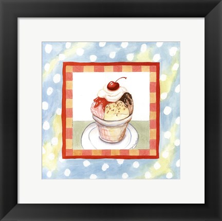 Framed Ice Cream Sundae Print