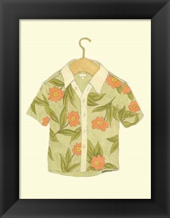 Framed Surf&#39;s up Shirt IV Print