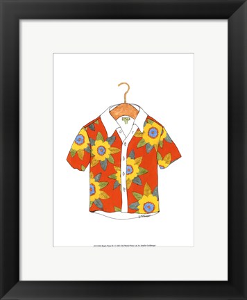 Framed Beach Wear III Print