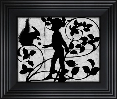 Framed Child Silhouette I Print