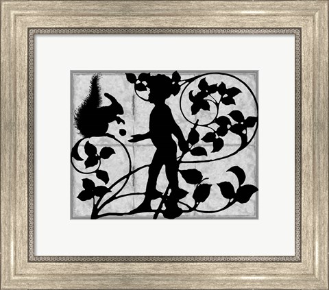 Framed Child Silhouette I Print