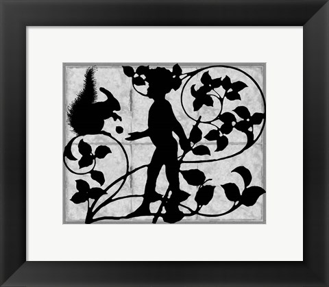 Framed Child Silhouette I Print