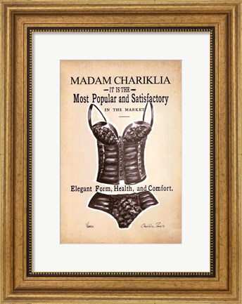 Framed Chariklia&#39;s Lingerie I Print