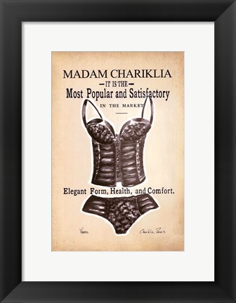 Framed Chariklia&#39;s Lingerie I Print