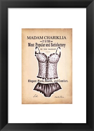 Framed Chariklia&#39;s Lingerie II Print