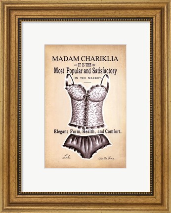 Framed Chariklia&#39;s Lingerie II Print