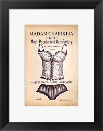 Framed Chariklia&#39;s Lingerie II Print