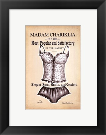 Framed Chariklia&#39;s Lingerie II Print