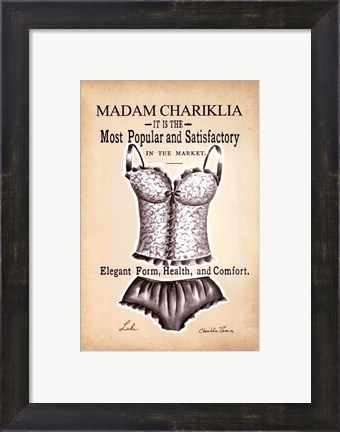 Framed Chariklia&#39;s Lingerie II Print