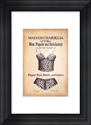 Framed Chariklia&#39;s Lingerie III Print