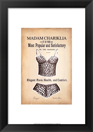 Framed Chariklia&#39;s Lingerie III Print