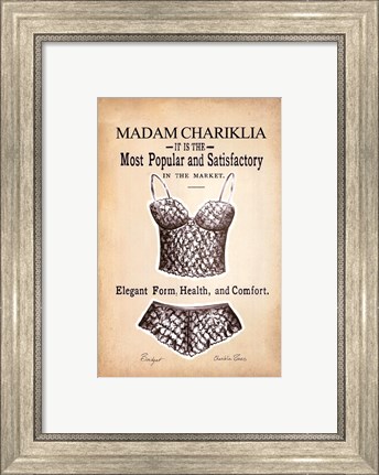 Framed Chariklia&#39;s Lingerie III Print