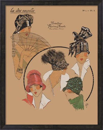 Framed Elegant Chapeau I Print