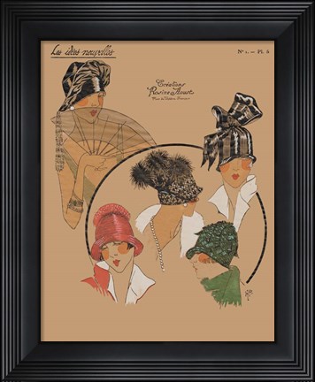 Framed Elegant Chapeau I Print
