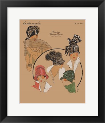 Framed Elegant Chapeau I Print