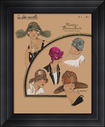 Framed Elegant Chapeau II Print