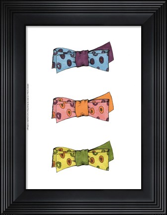 Framed Tri Bow I Print