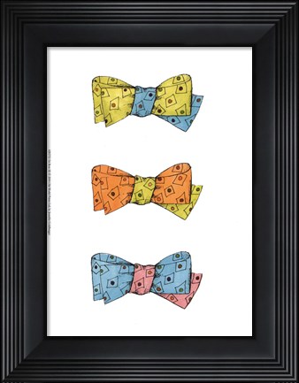 Framed Tri Bow III Print