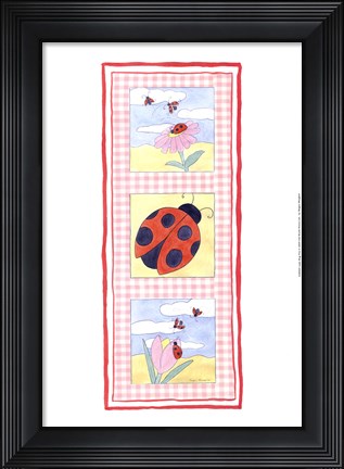 Framed Lady Bug Trio Print