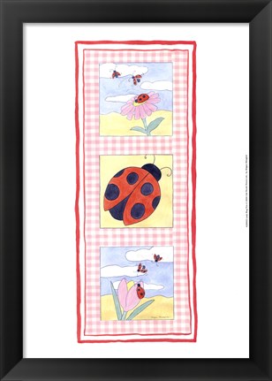 Framed Lady Bug Trio Print