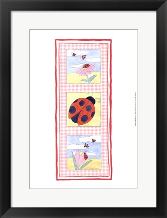 Framed Lady Bug Trio Print