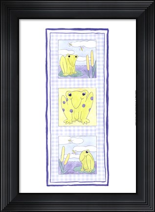 Framed Frog Trio Print
