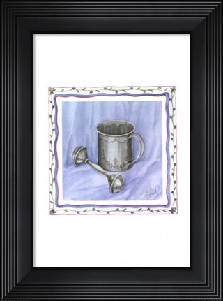Framed Heirloom Cup &amp; Rattle I Print