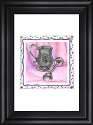 Framed Heirloom Cup &amp; Rattle II Print
