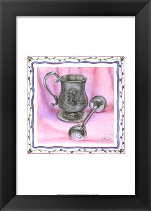 Framed Heirloom Cup &amp; Rattle II Print