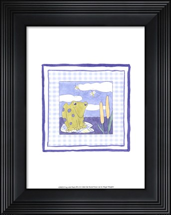 Framed Frog with Plaid (PP) II Print