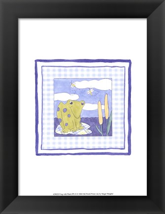 Framed Frog with Plaid (PP) II Print