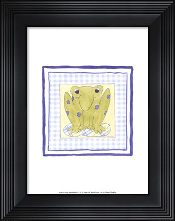 Framed Frog with Plaid (PP) III Print