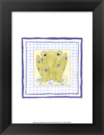 Framed Frog with Plaid (PP) III Print